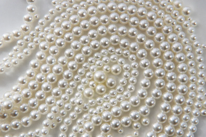 Loose pearls waiting to be strung